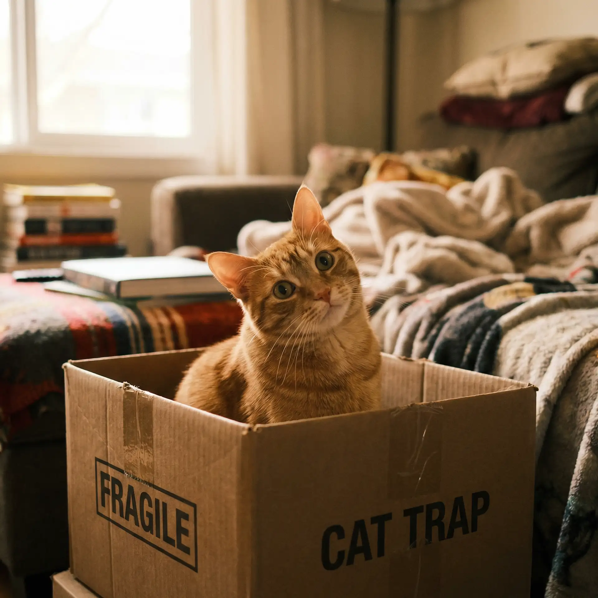 橘猫躲在纸箱里 - 天堂网在线WWW最新版资源
